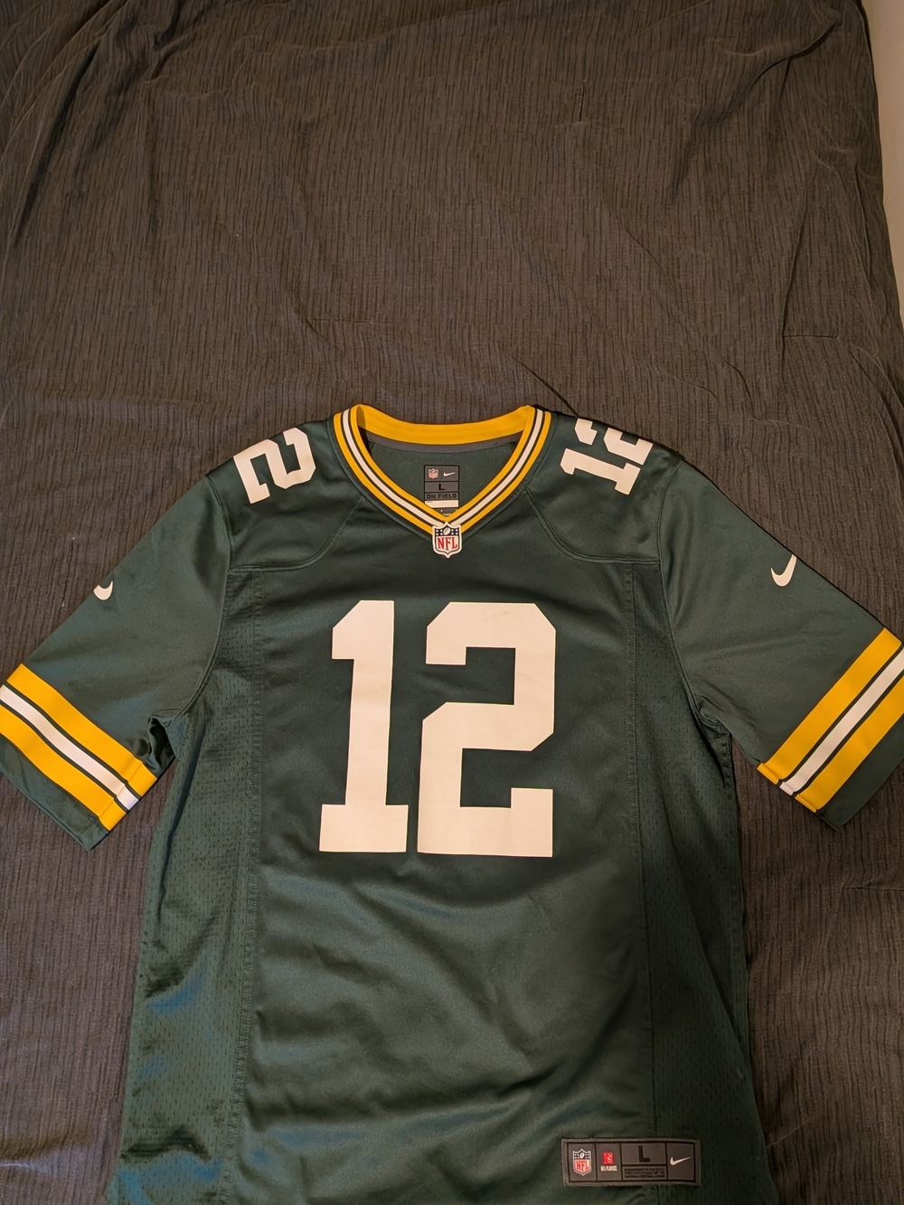 Nike Aaron Rodgers Packers #12 Jersey Mens L On Field Green